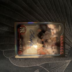 Clay Holmes Signed Topps Refractor Card