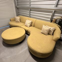 Harvest Gold Conversation Sofa 