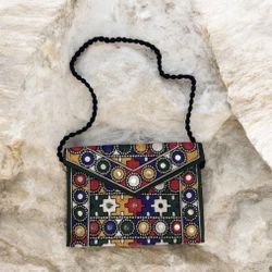 Pakistani Colorful Beaded Women's Bag Pakistani artisan craftsmanship decorative