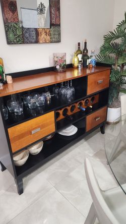 Bar Cabinet Sideboard with Wine Rack