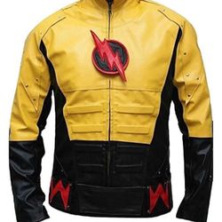 Mens Reverse Flash Jacket, Eobard Thawne Leather Cosplay from The Flash