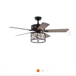 52 in. Smart Indoor/Outdoor Matte Black Ceiling Fan with Remote Control and 5 Blades Reversible Motor Low Profile Fan
