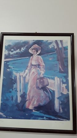 Vintage lady frame.