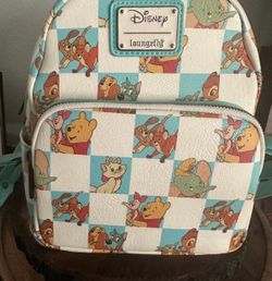 Loungefly disney friends checker character mint mini backpack
