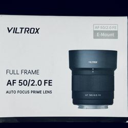 Viltrox AF 50mm f/2.0 FE — Full-Frame Prime Lens (Sony E-Mount)