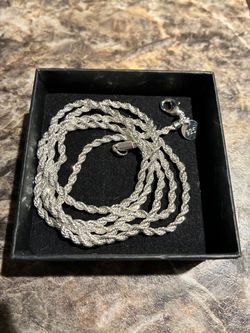 925 Sterling Silver Rope Chain 26”