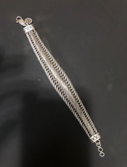 Lois Hill Tapered Sterling Silver Bracelet, 41.0g