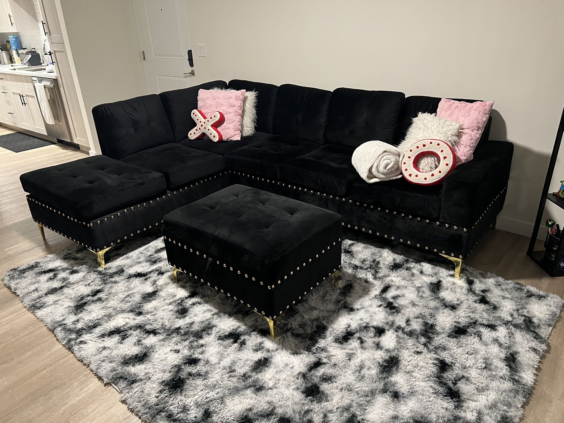 Two Piece Sofa Ottoman Set