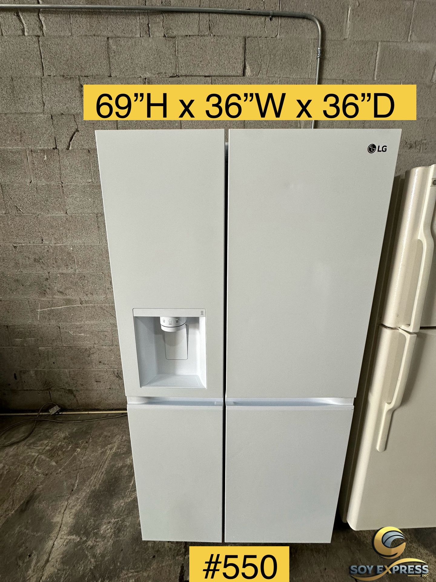 LG Refrigerator Side By Side With Water And Ice Maker Dispenser ( #550)