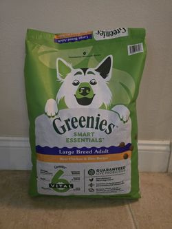 Dog Food By Greenies Large Breed Adult Real Chicken & Brown Rice 15 lbs