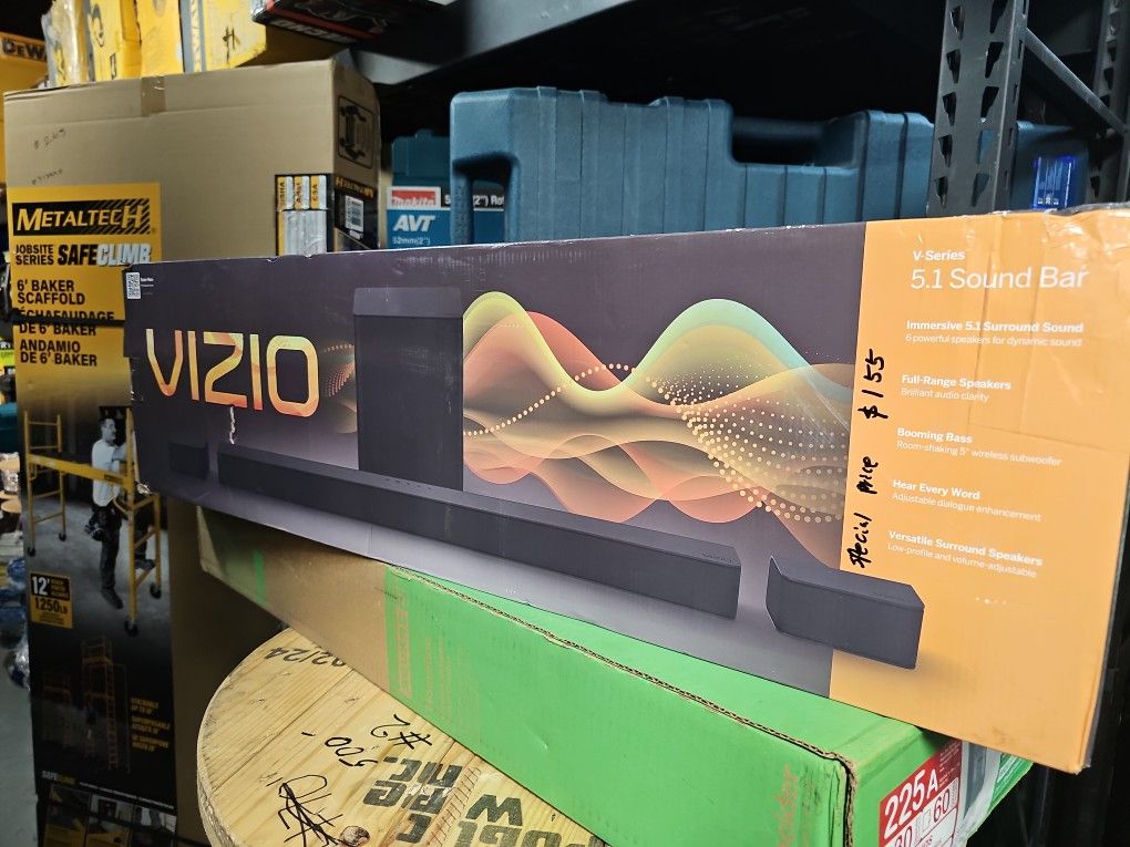 Vizio Soundbar with Wireless Subwoofer, Dolby Atmos Sound bar for tv 2.1-Channel Bluetooth Surround Sound System for tv Home Theater Audio Speakers,