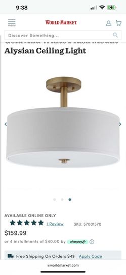 World Market Light Fixture New In Box