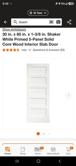 30x80 Shaker 5 panel door