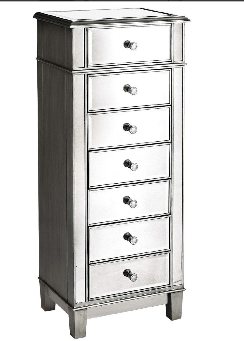 Pier 1 Hayworth Mirrored Silver Lingerie Chest