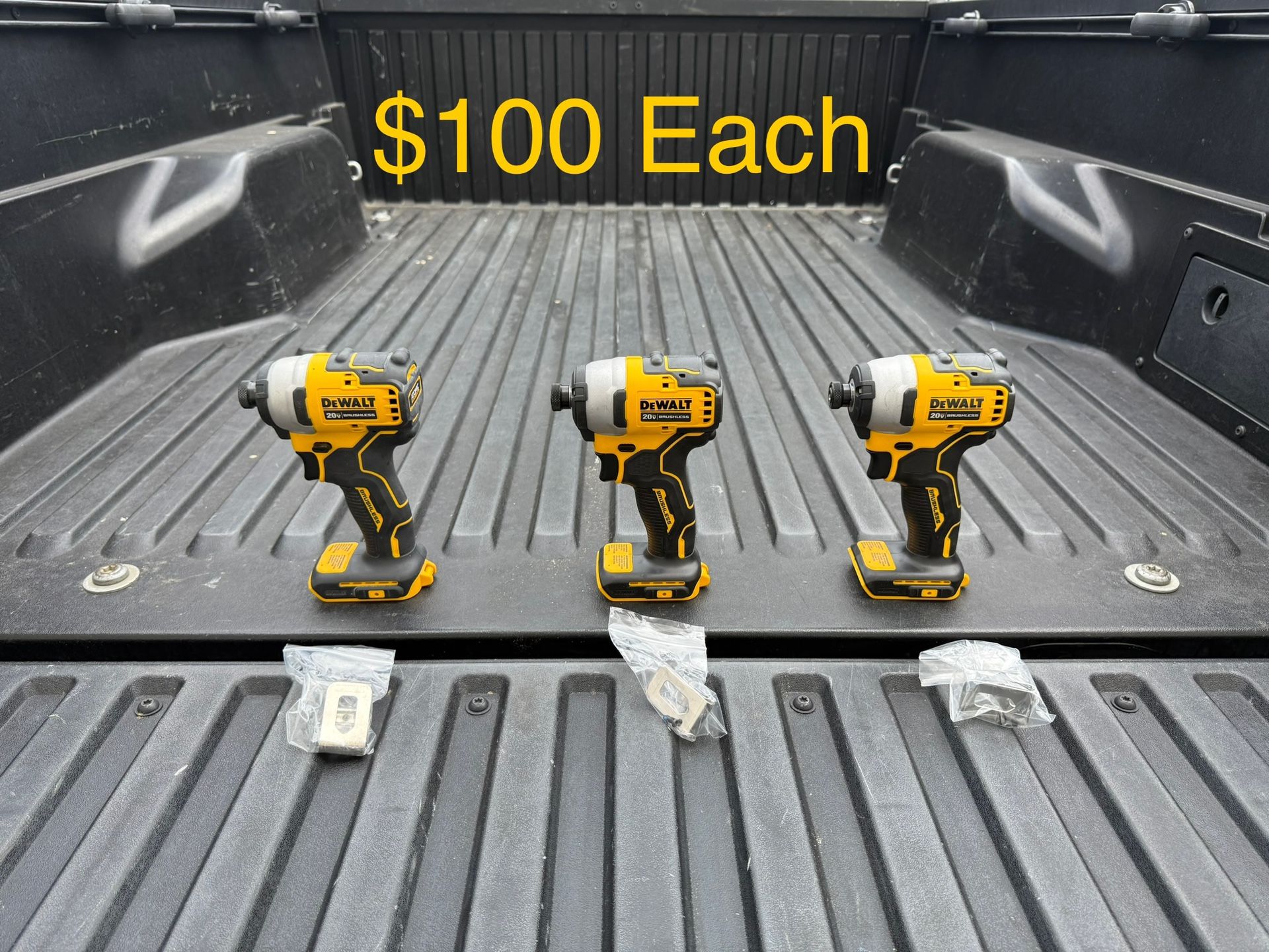 DEWALT ATOMIC 20V MAX Cordless Brushless Compact 1/4 in. Impact Driver (Tool Only) **3 Available, $100 Each**