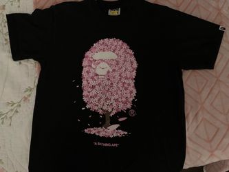 A Bathing Ape Sakura  black tee, authentic bape