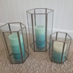 Glass Candle Holders 