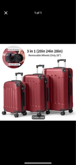 Red Hard Shell Luggage Set 3-Piece