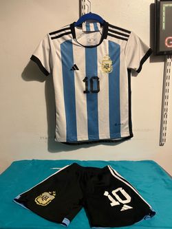 Kids Lionel Messi Jersey and Shorts for Soccer Fans