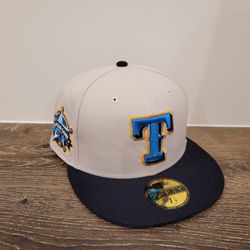 7 1/8 Ecapcity Texas Rangers Fitted Hat - GITD
