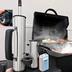 Tonfugln Advanced Smoke Tube for Pellet Smoker, Latest Upgrade Cold Smoker Generator for Gas Grilling, Portable Cordless Electric, Hot or Cold Smoking