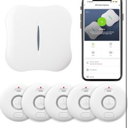 Brand: RUIKORING WiFi Water Leak Detectors 5 Pack, 120dB Adjustable Loud Water Leak Sensor, Wireless Wi-Fi Water Leak & Drip Alarm, App Alerts, 5 Wate