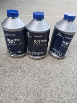 Brake fluid dot 3 for Acura and Honda and most vehicles