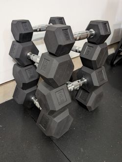 100lb hex dumbbell set