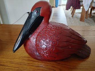 Large vintage pelican candy dish