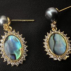 Natural Pearls Gold Plated Earrings 