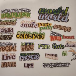 Chipboard Words (49 Pcs) For Crafting BNWOT 