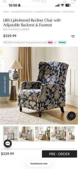 floral recliner chair