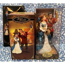 NEW Disney Store Belle & Gaston Fairytale Designer Doll Set Brand NEW Christmas Present Xmas Gift Beauty & The Beast Fairytale Designer Collection 