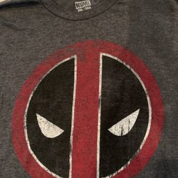 Marvel Authentic Deadpool T-Shirt, Men 2XL, Comic Movie Character Face Logo