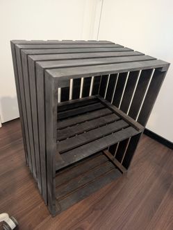Grey Records + Record Player Crate