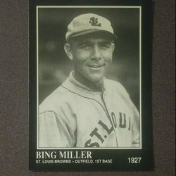 1991 Sporting News Bing Miller Saint Louis Browns St. #192 Outfield 1927 Baseball Card Vintage Collectible Sports Conlon Collection MLB