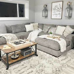 Ashley Gray Sectional Couch With Chaise Free Delivery 