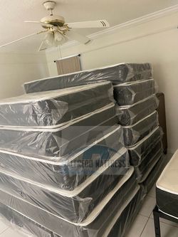 NEW FULL SIZE 54x75” MATTRESS AND BOX SPRING-2pcs