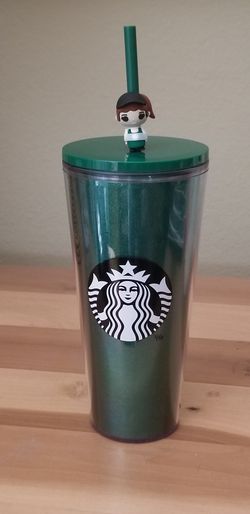 Starbucks Green Asia Release tumbler with Barista straw topper