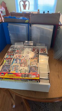 2 - 5000 ct boxes of cards from the 80s & 90s. Plus supplies