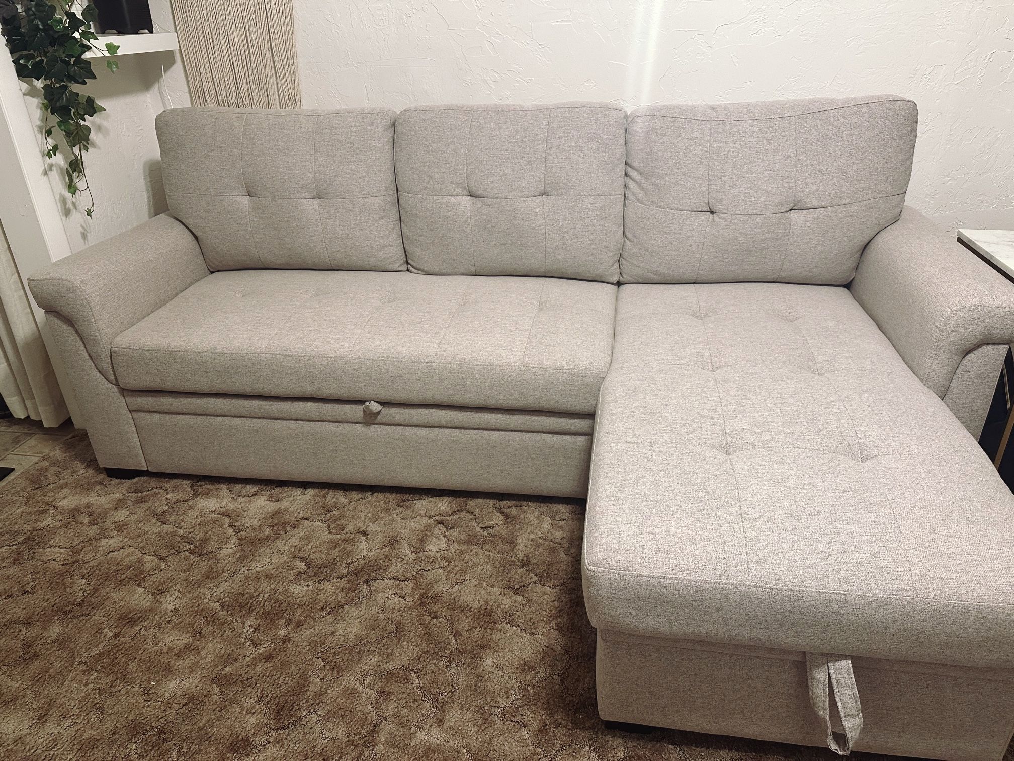Sleeper Couch With Storage Chaise 
