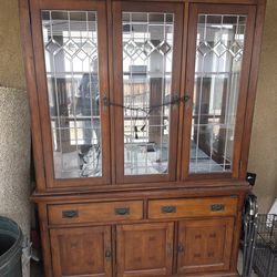 2 section Wood Hutch