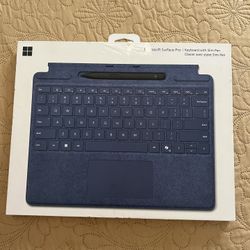 Microsoft - Surface Slim Pen (2nd Edition) and Pro Keyboard for Pro 13" (11th Edition), Pro 9, and Pro 8 - Sapphire 