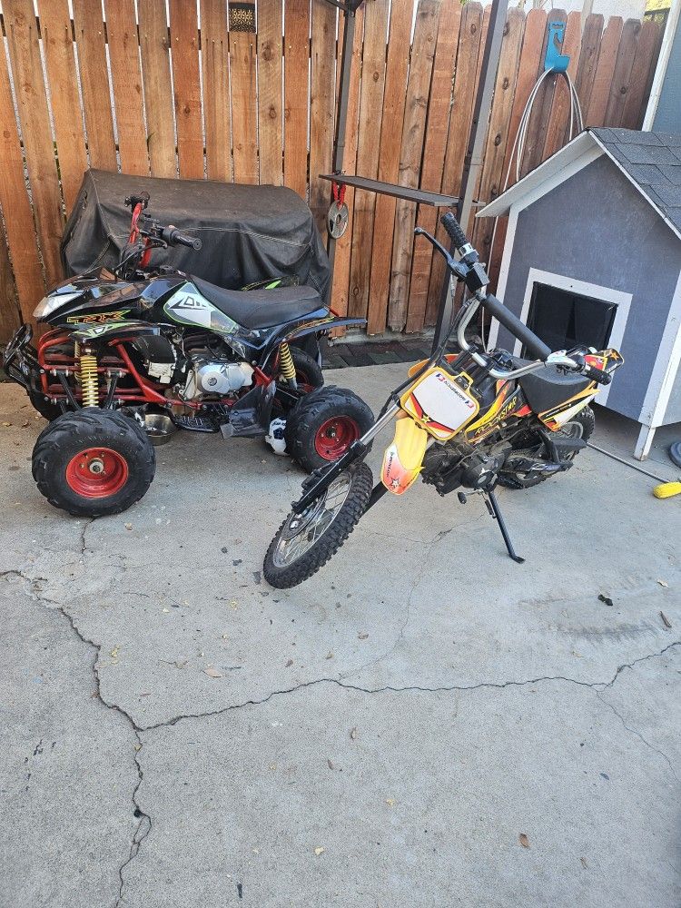 4weeler And 70cc Dirt Bike 