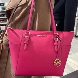 Michael Kors Tote Charlotte Carmine Pink