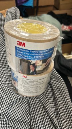 3M All Weather Flashing Tape 8067 (4" x 75 ft) - 1 Roll - Self-Adhesive Waterproof Flashing for Windows & Doors, Slit Liner (2-2 Slit) 2 PACK