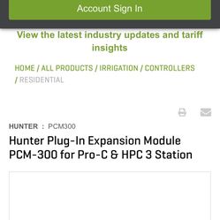Hunter PCM-300. 3 Station Plug In  Module New