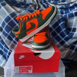 Nike Dunk Low Retro Green Orange Size 10 New Ds