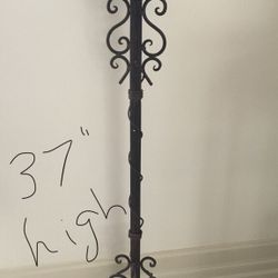 Antique Metal Floor candelabra 37” high