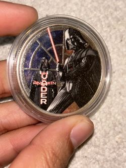 Darth Vader Colorized Silver Coin